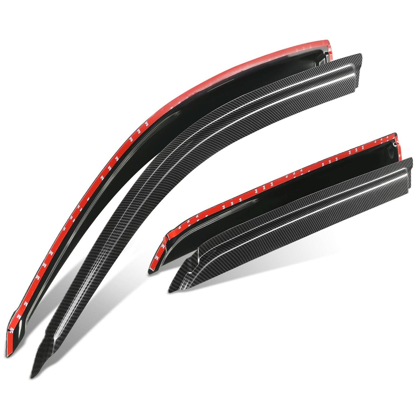 01-07 Toyota Sequoia Carbon Fiber Pattern Window Visors 4PCS Black