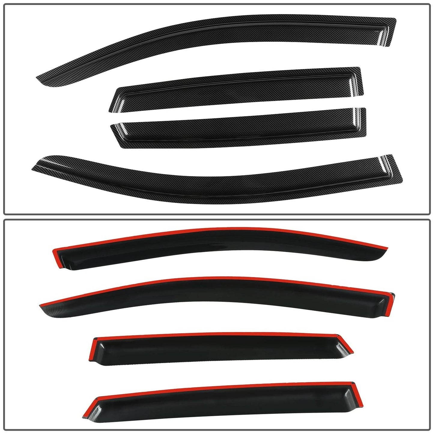 2007-2012 Dodge Caliber Smoke Window Visors 4PCS