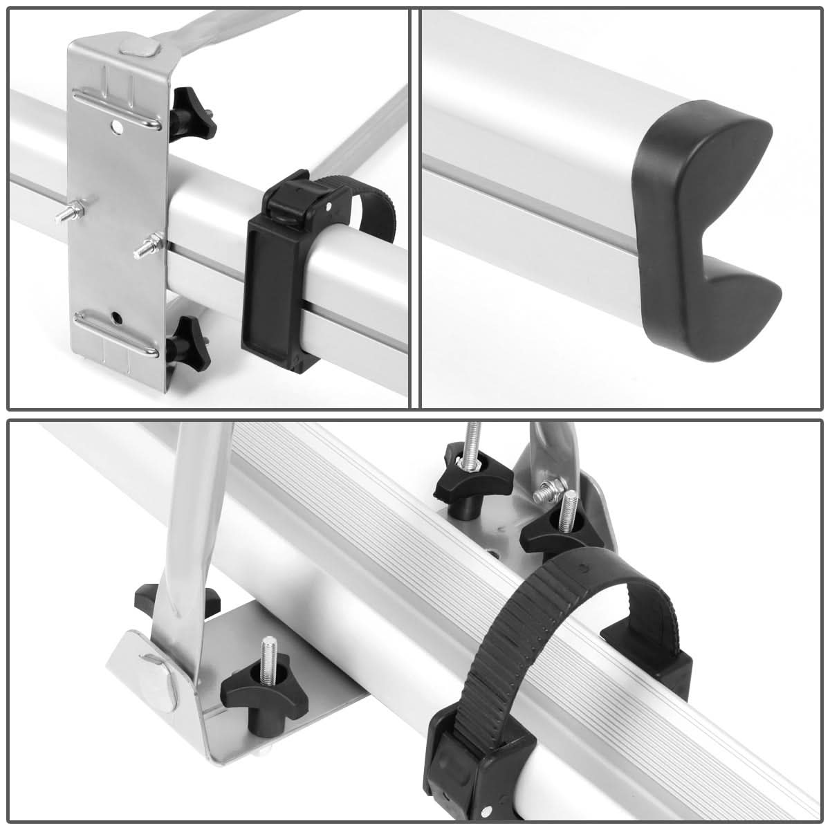 Bicycle Roof Mount Rack - Upright w/ Lock - Gray