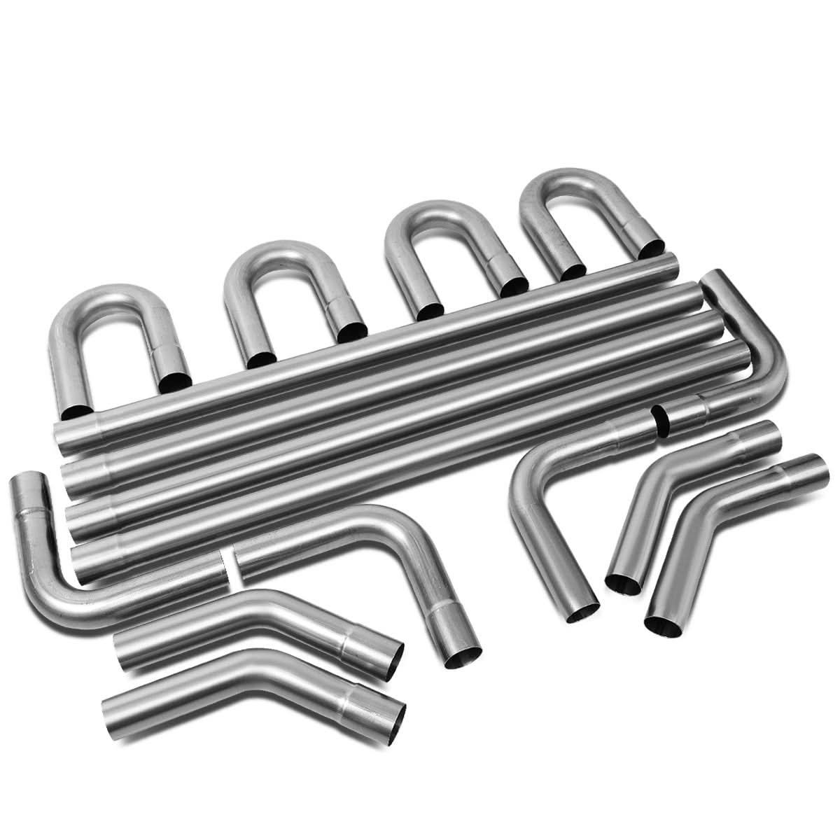 Universal 2.25" Polished Exhaust Piping Kit