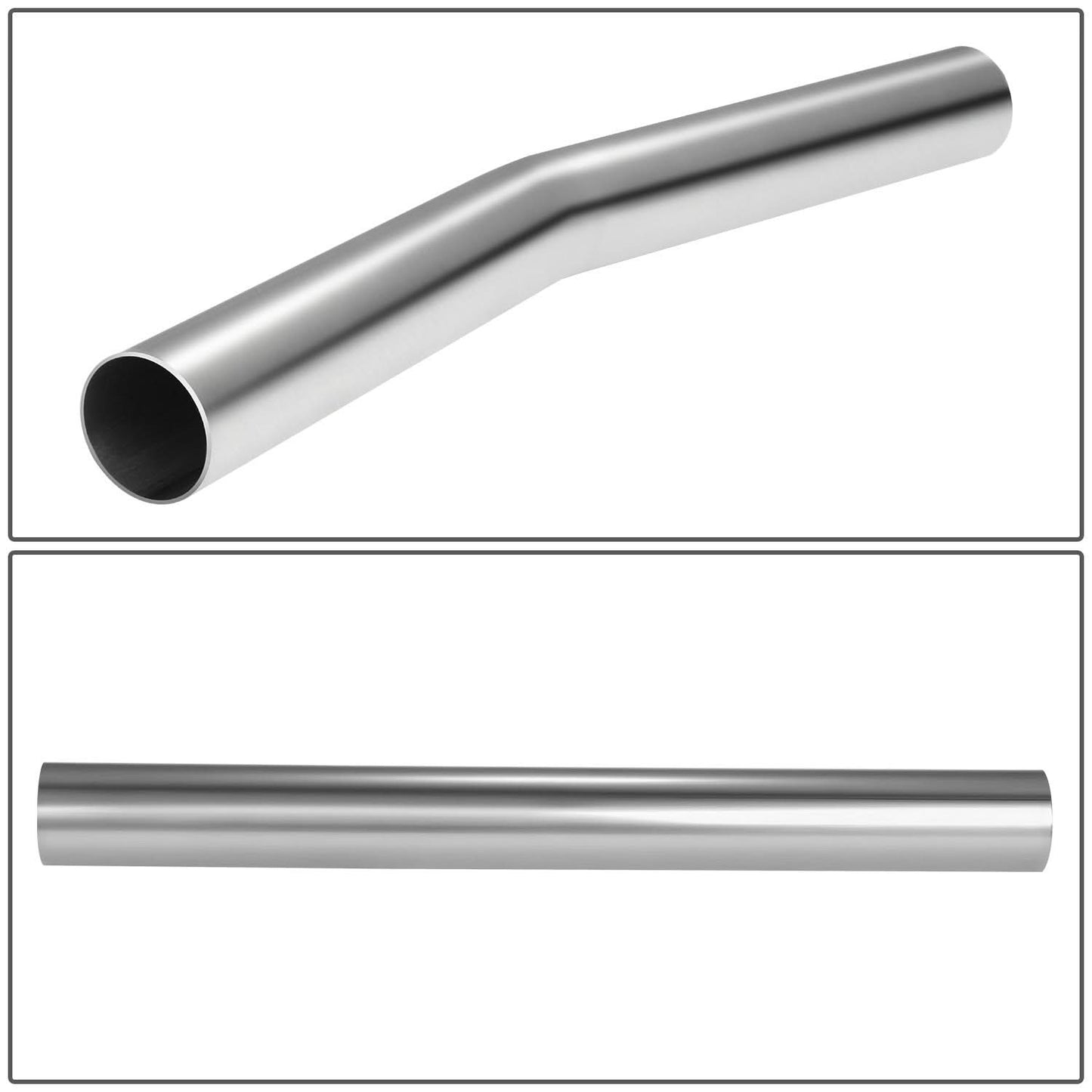 Universal Dual Exhaust Kit 16pc 3-3.15" OD Mild Steel Pipes