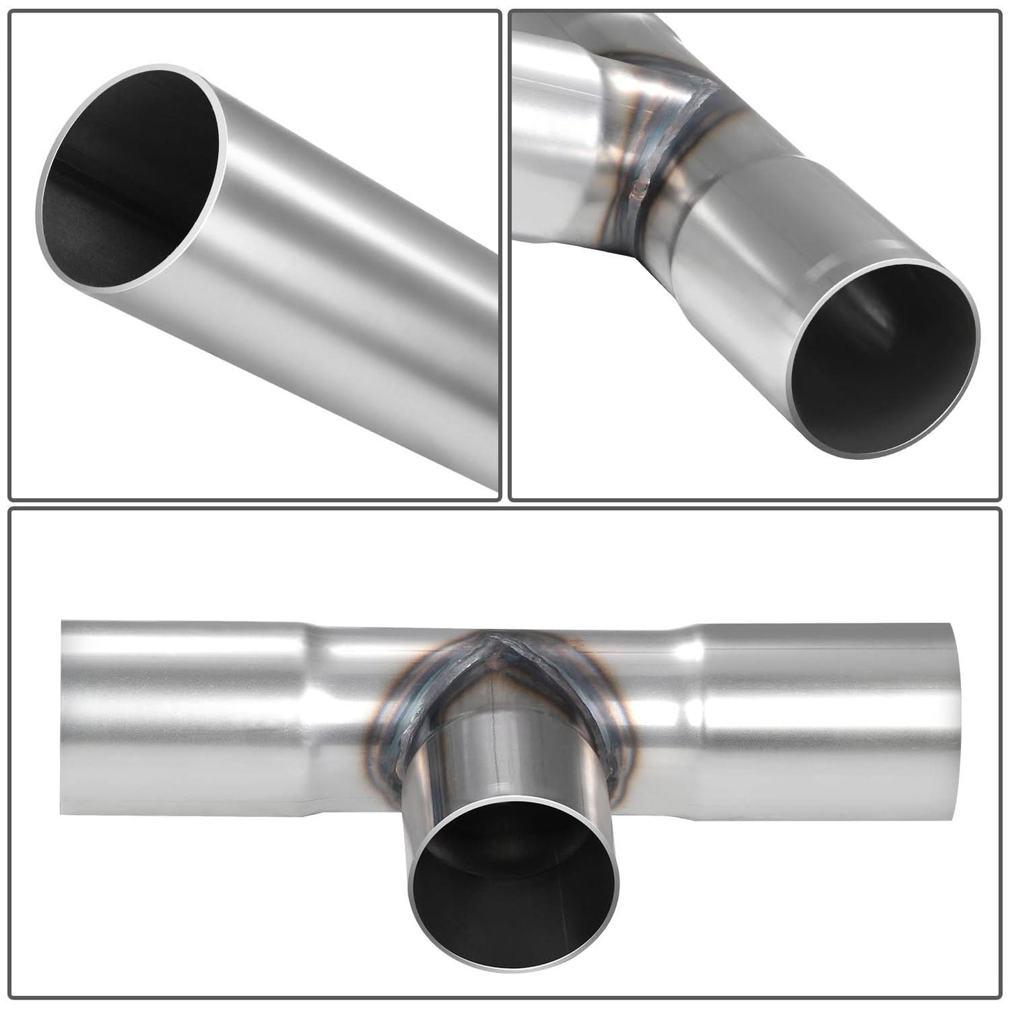Universal Dual Exhaust Kit 16pc 3-3.15" OD Mild Steel Pipes