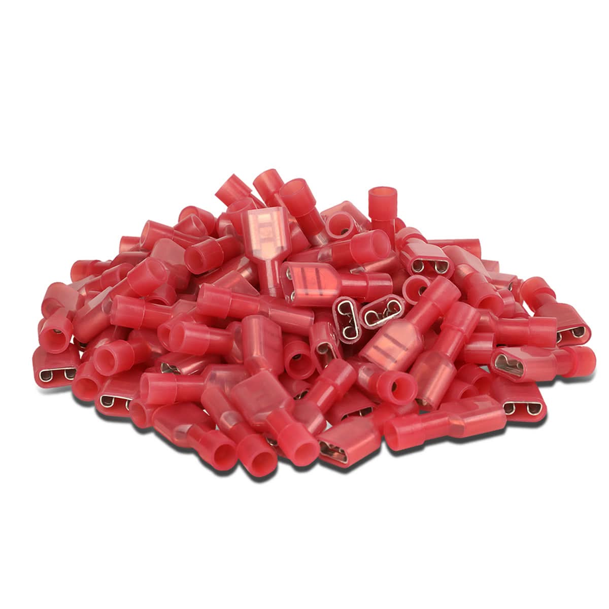 Female Spade Quick Disconnect Connectors 100PCS Crimp Style 1/4"