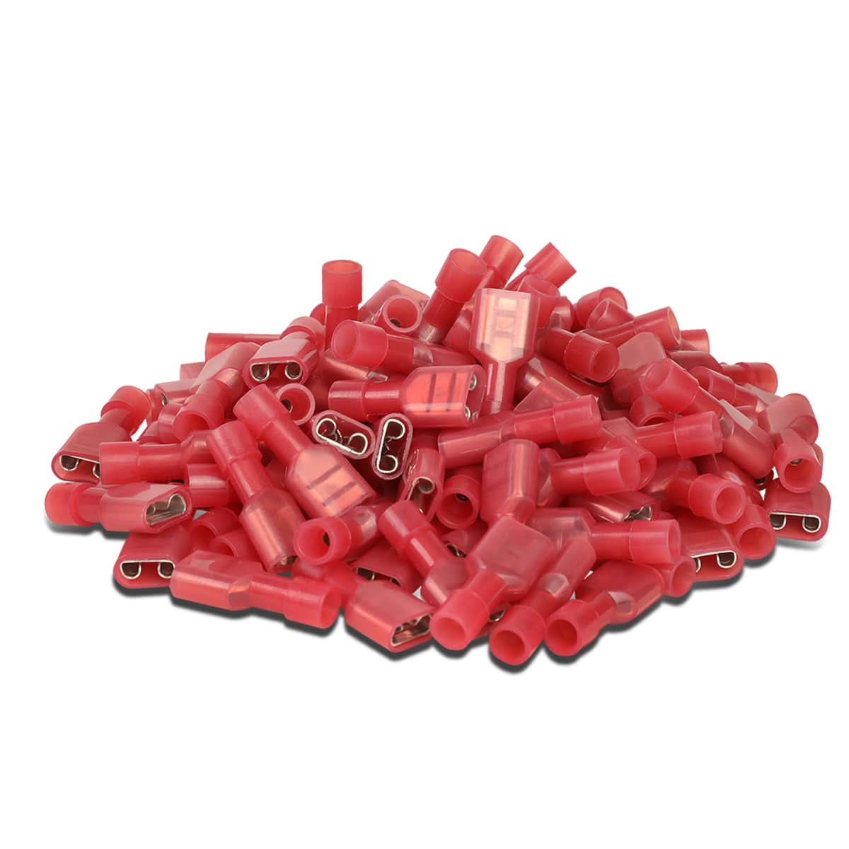 Female Spade Quick Disconnect Connectors 100PCS Crimp Style 1/4"