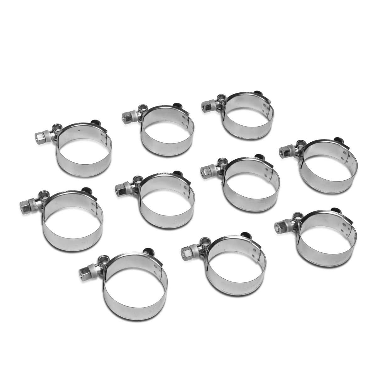2" Stainless Steel T-Bolt Clamps 10-Pack