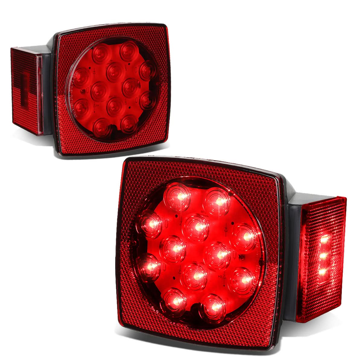 12V Trailer Lights Red Under 80" Wide Applications