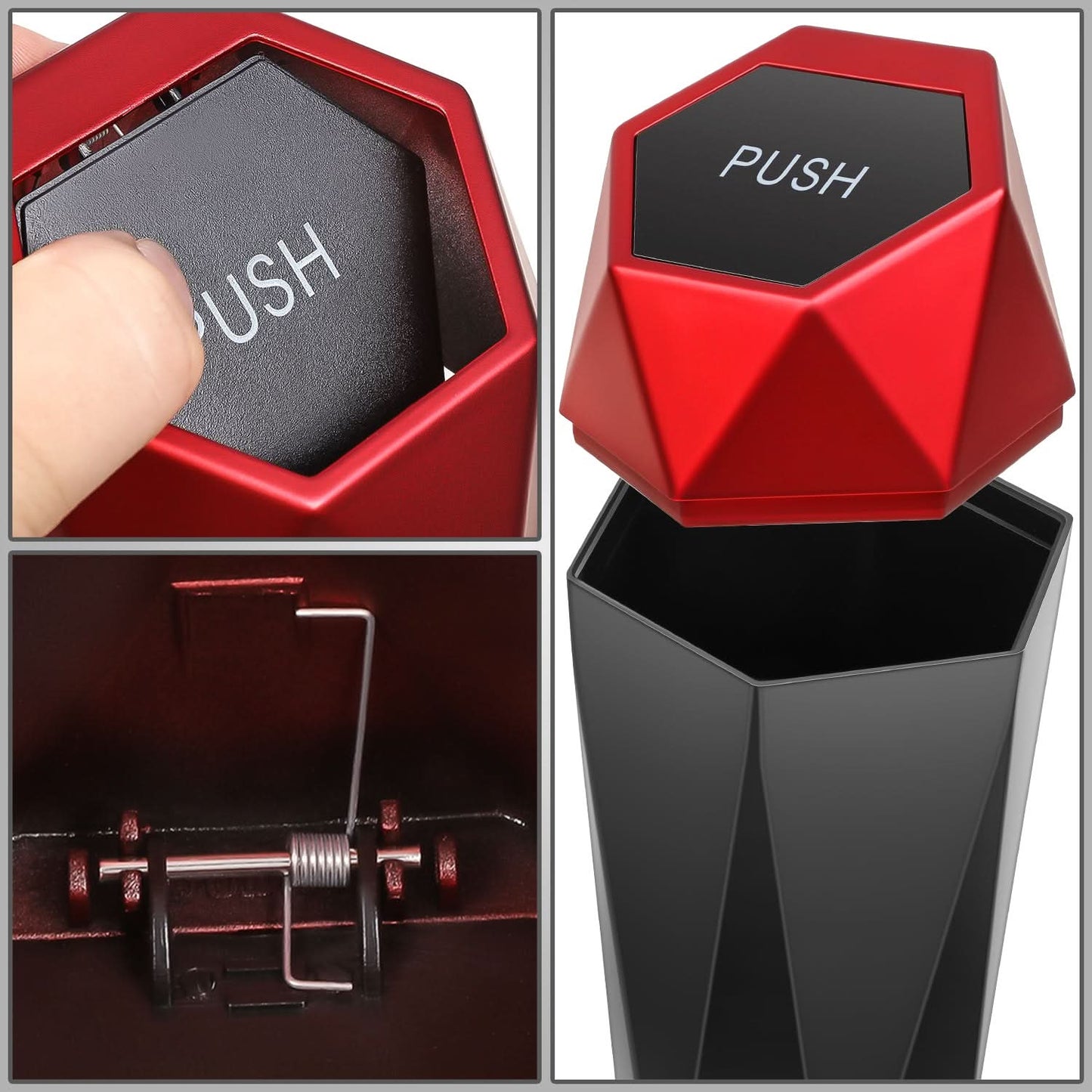 Vehicle-Mounted Garbage Can - Red