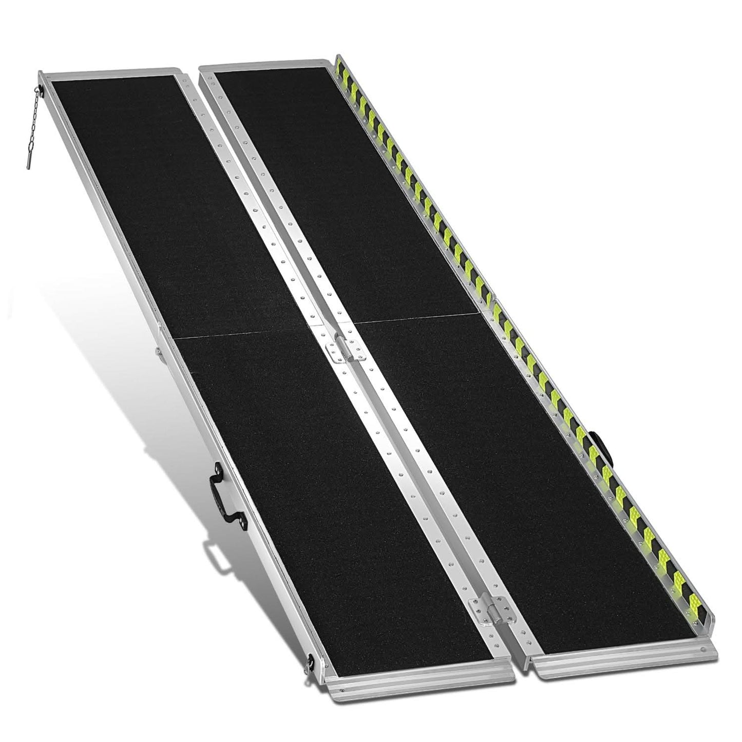 Aluminum Wheelchair Ramp 29" W x 7' L x 2" H - Metallic Black