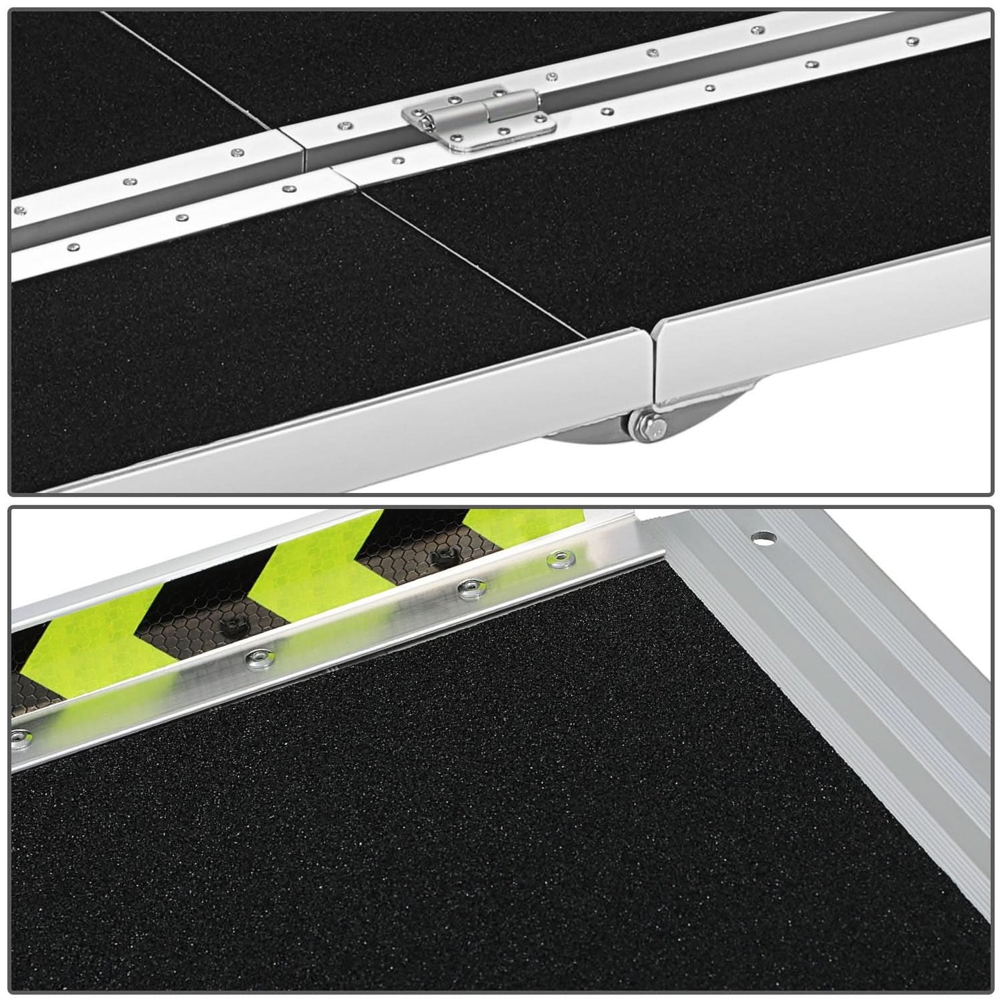 29" x 8' Aluminum Wheelchair Ramp - Metallic Black