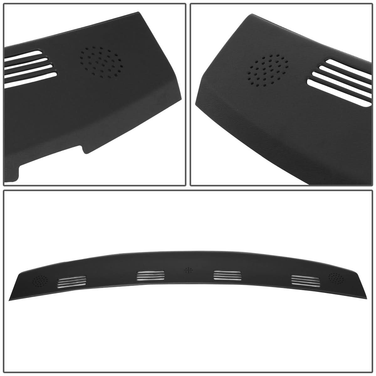 02-05 Dodge Ram Dashboard Vent Caps Front & Rear Black 2pc Set