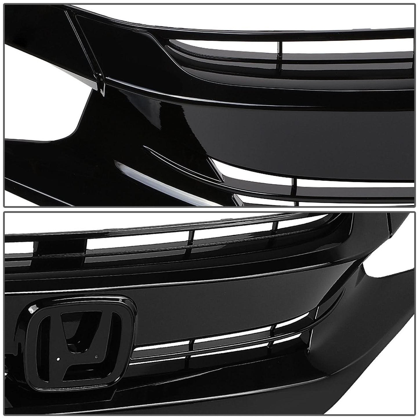 2016-2021 Honda Civic Front Bumper Grille - Black