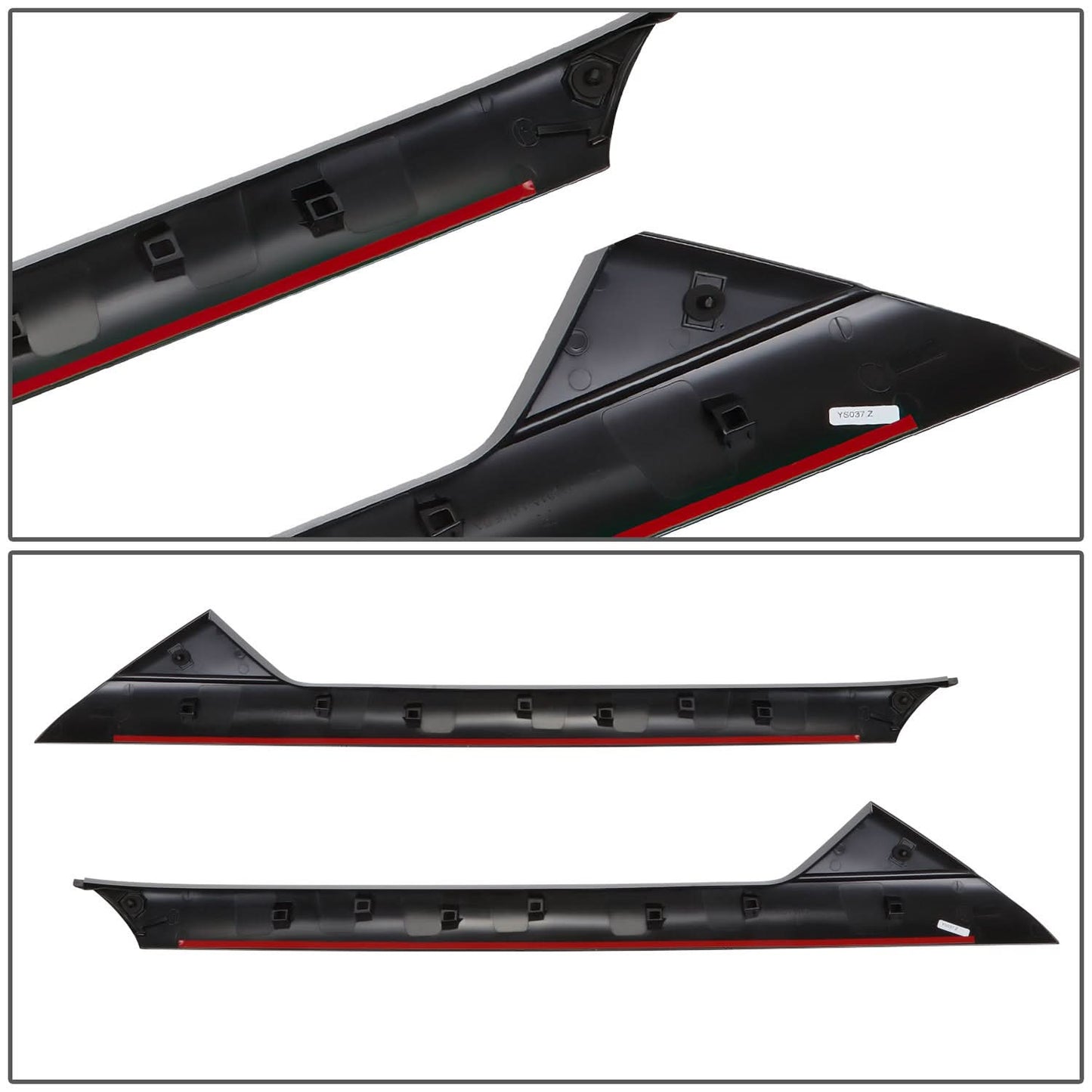 2011-2019 Ford Explorer Windshield Pillar Set - Black