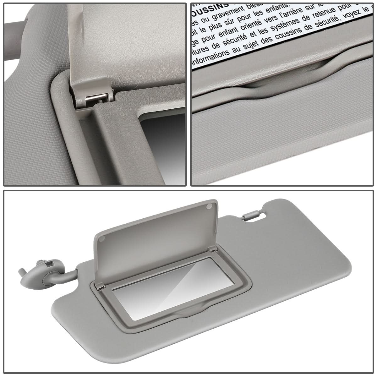 12-15 Honda Civic Clear Gray Sun Visor