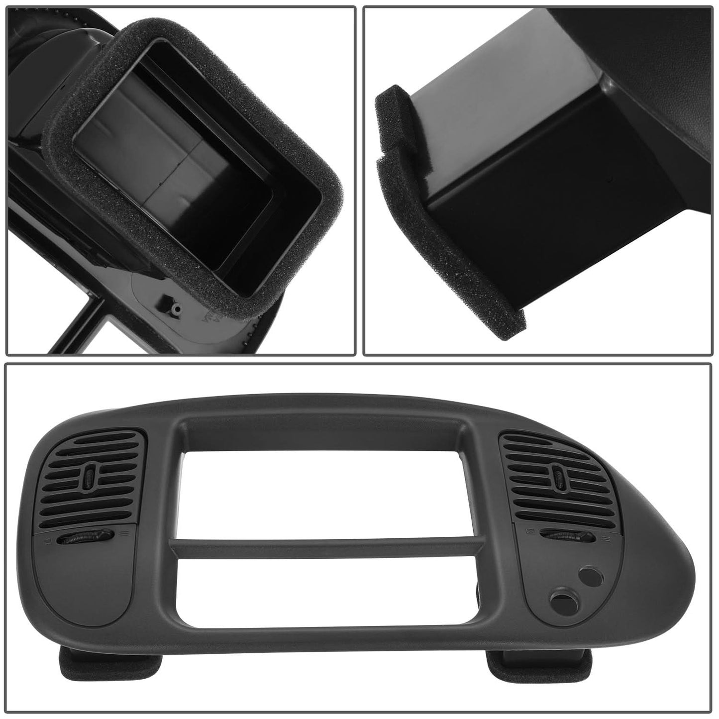 97-03 Ford F150 Center Dash Radio Climate Bezel Panel - Black