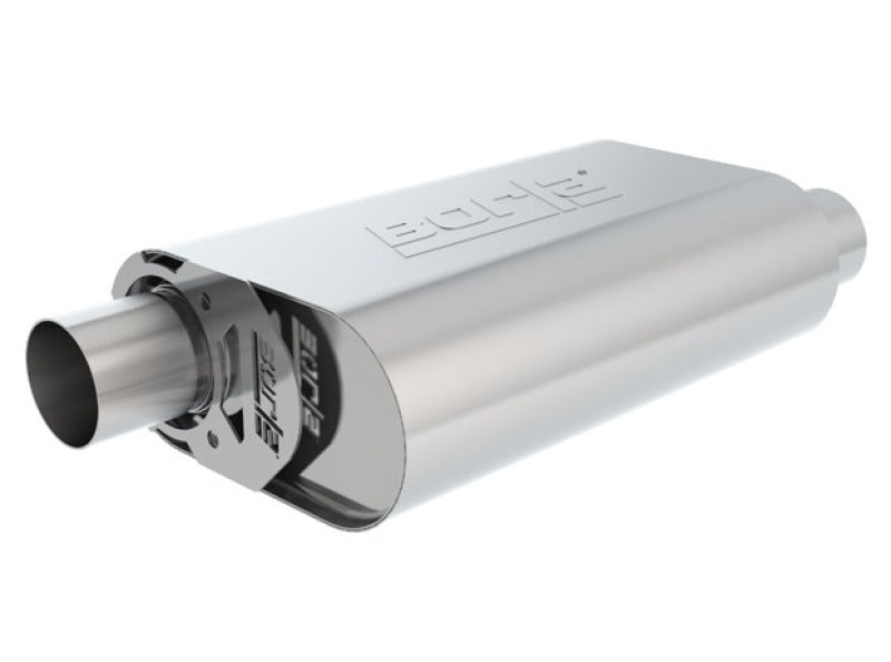 Borla CrateMuffler Stock SBF 289/302 (Exc. Coyote) ATAK 2.25in Inlet/Outlet Oval Muffler 400835