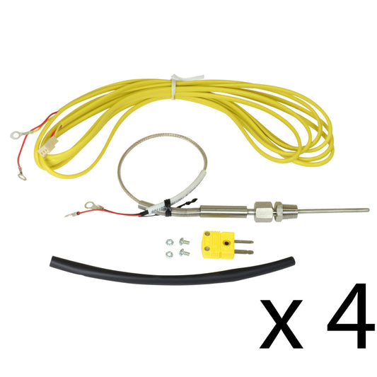 AEM Electronics EGT Sensor - 4 Pk,QTY 4 K-Type Closed Tip Thermocouples, Inconel Sheat