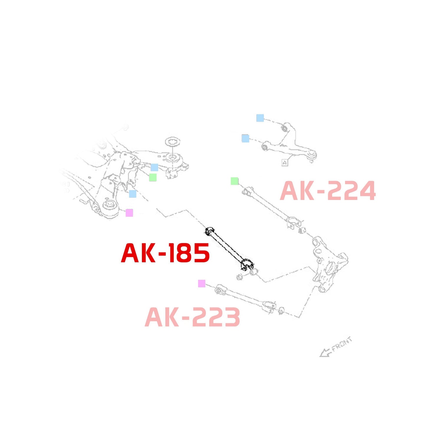 Godspeed Infiniti Q70 (Y51) 2014-19 Adjustable Rear Lower Camber Arms With Spherical Bearings