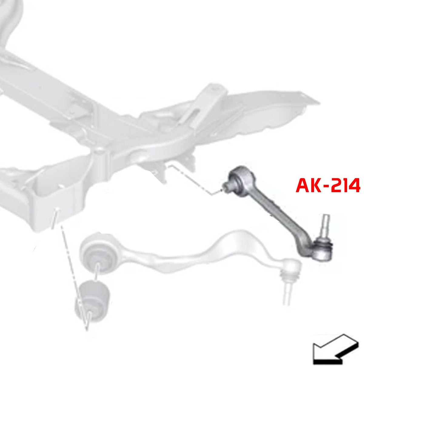 Godspeed BMW 1-Series RWD (E82/E88) 2007-13 Adjustable Camber Front Lower Arms With Spherical Bearings