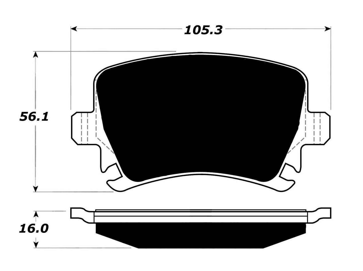 Porterfield Brake Pads for 2008 VOLKSWAGEN PASSAT 3.6L FWD
