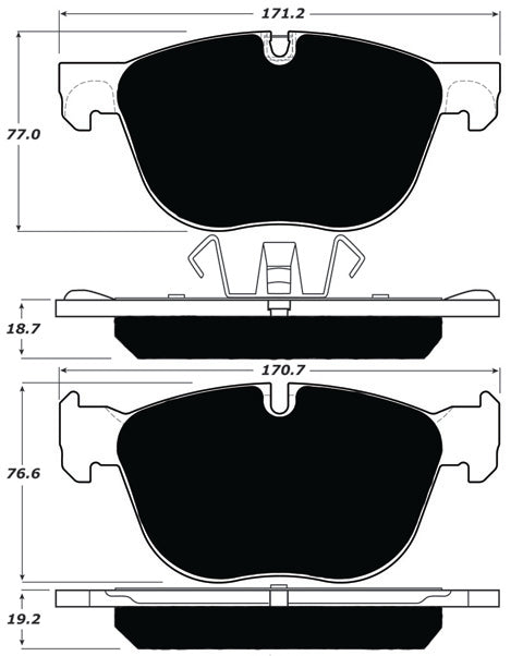 Porterfield Brake Pads for 2008 BMW X6 xDrive 35i