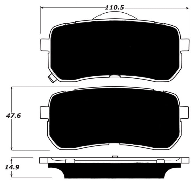 Porterfield Brake Pads for 2010 HYUNDAI VERACRUZ