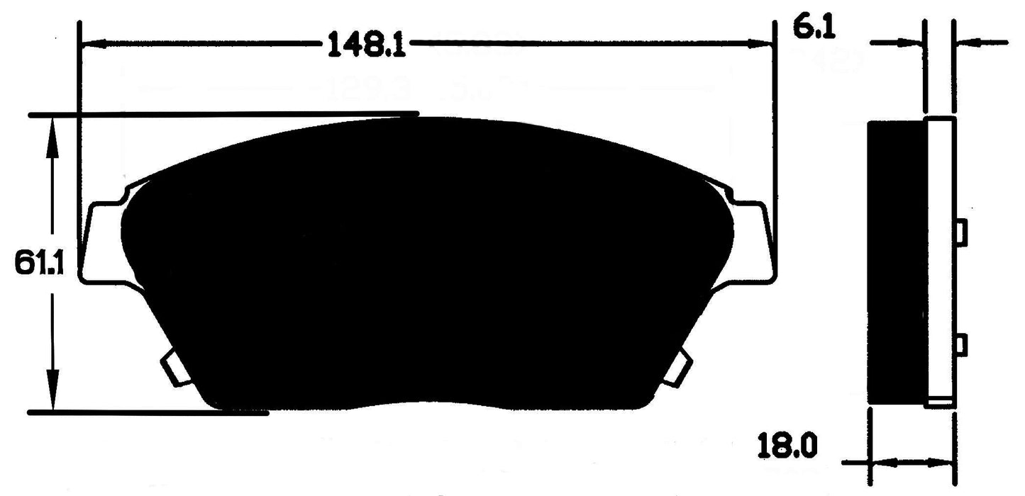 Porterfield Brake Pads for 2018 CADILLAC ATS