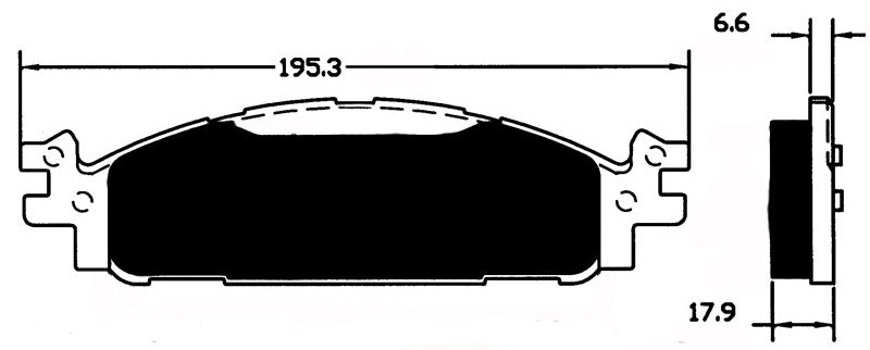 Porterfield Brake Pads for 2017 FORD FLEX