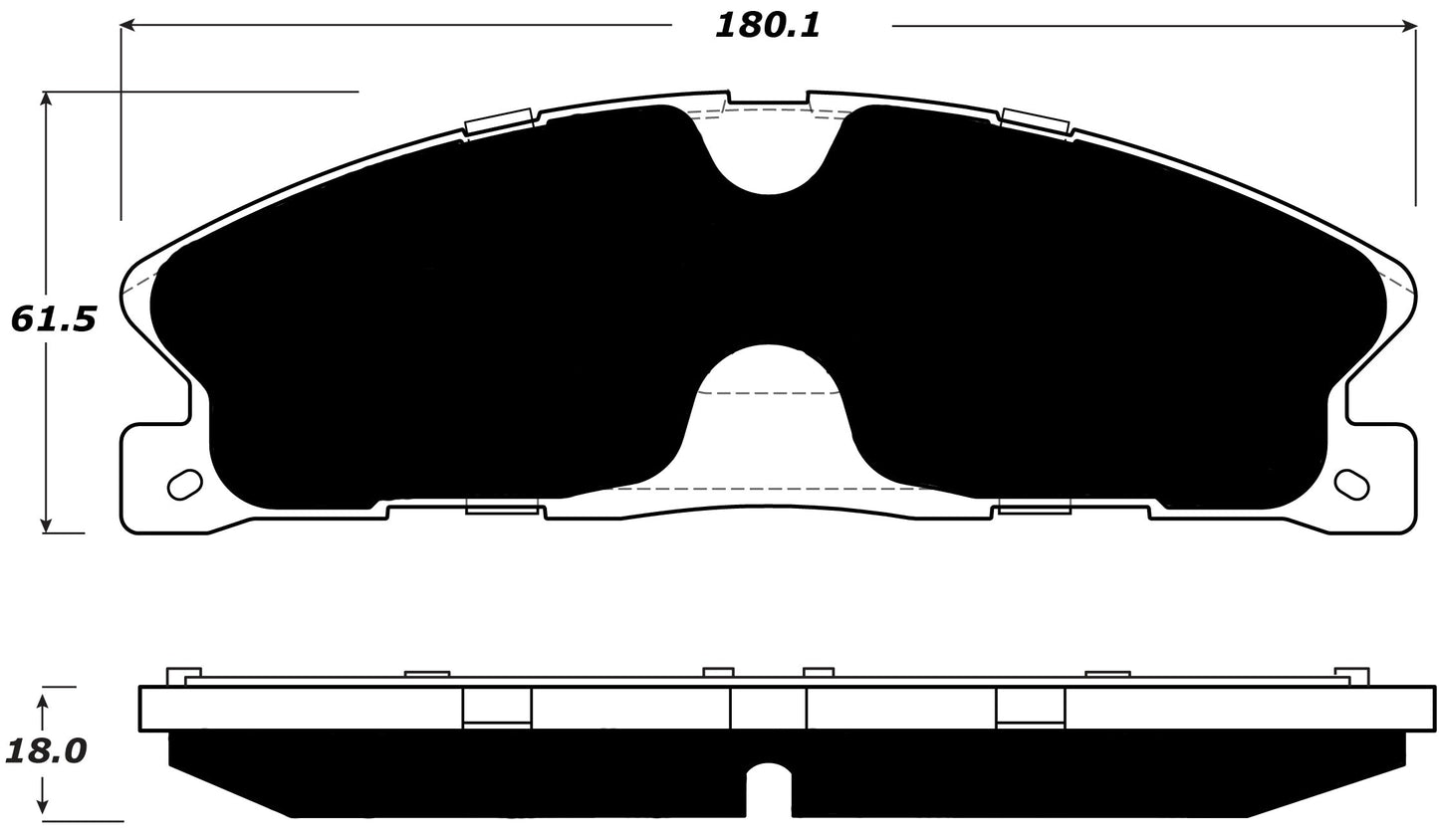 Porterfield Brake Pads for 2013 LINCOLN MKT Gray Calipers