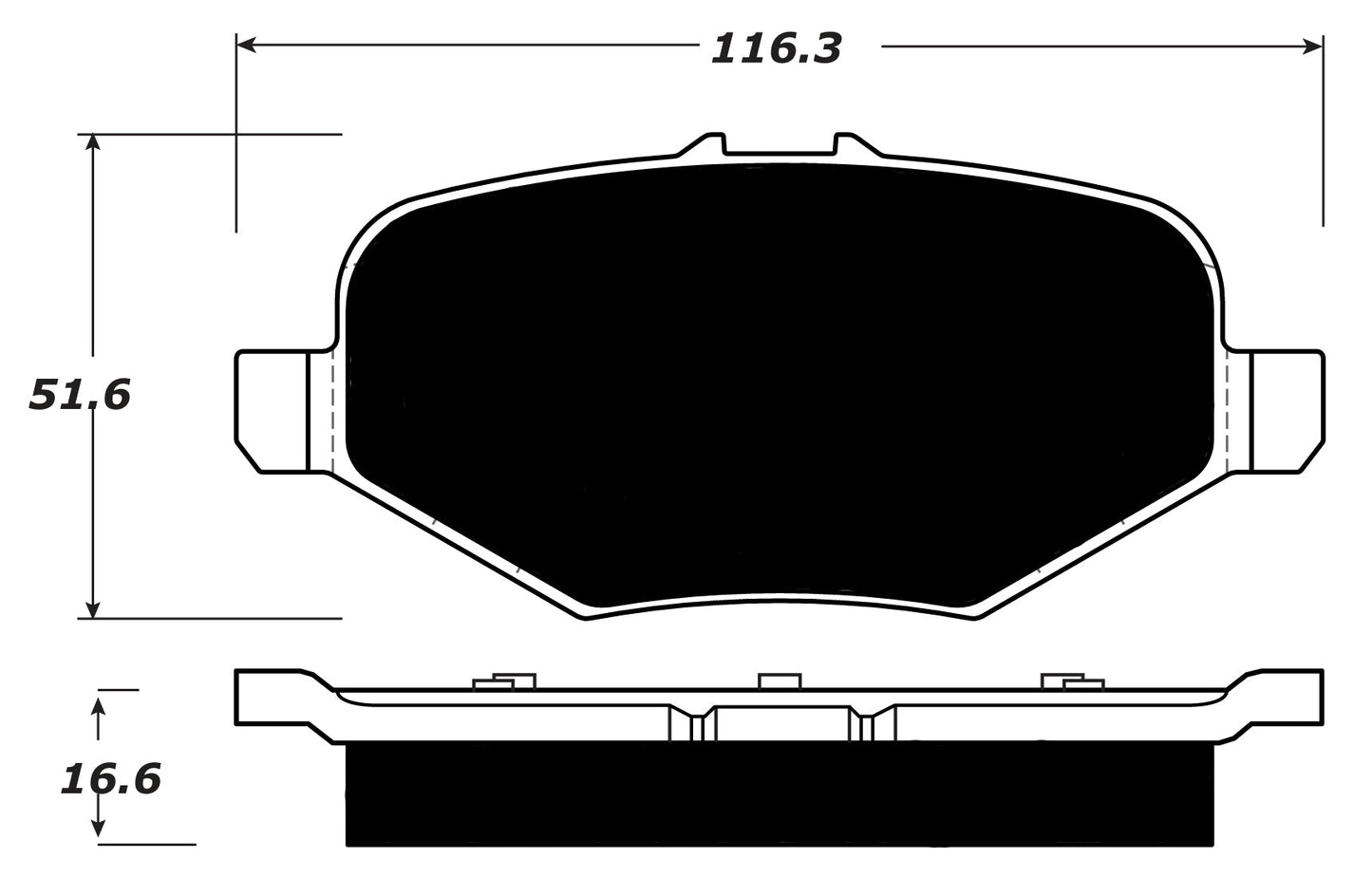 Porterfield Brake Pads for 2014 FORD TAURUS Police