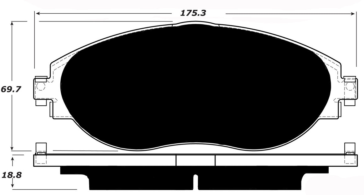 Porterfield Brake Pads for 2017 VOLKSWAGEN CC/Passat CC - 3.6L VR-6