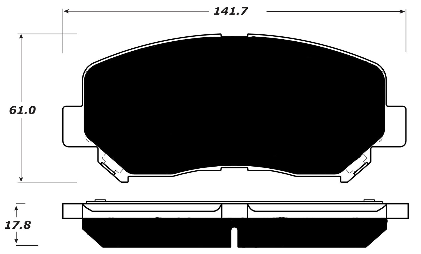 Porterfield Brake Pads for 2015 JEEP CHEROKEE 4 Cyl Single Piston Frt Cal