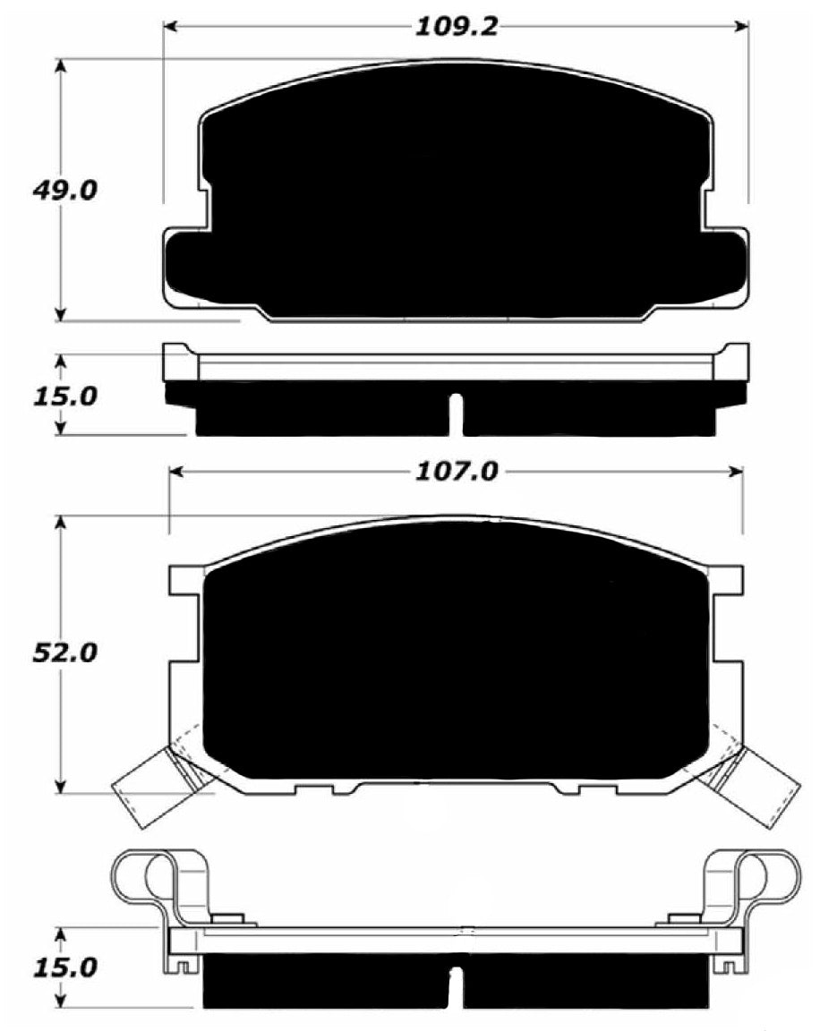 Porterfield Brake Pads for 1986 TOYOTA COROLLA Coupe