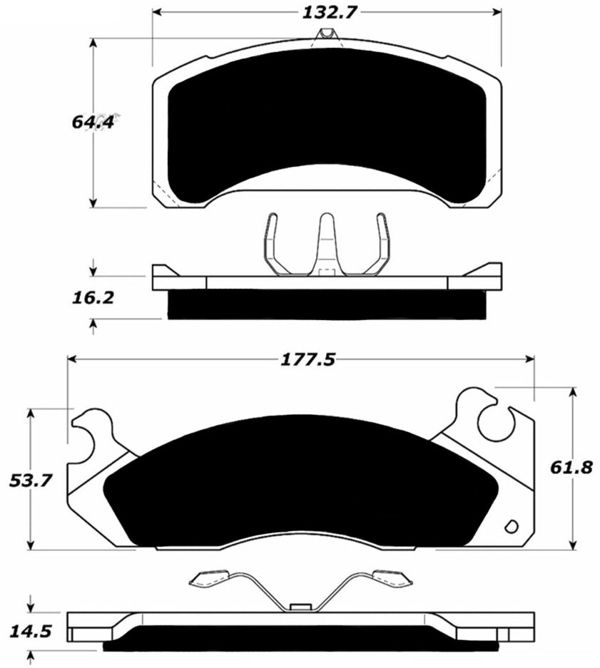 Porterfield Brake Pads for 1988 MERCURY COUGAR Turbo w/Rear Drums