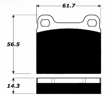 Porterfield Brake Pads for 1967 PORSCHE 911 "M" Caliper