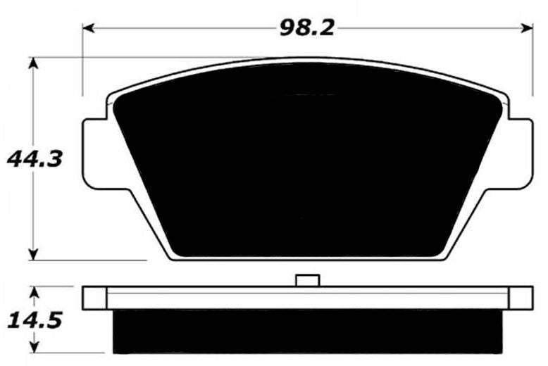 Porterfield Brake Pads for 1993 MITSUBISHI Eclipse 2WD Turbo