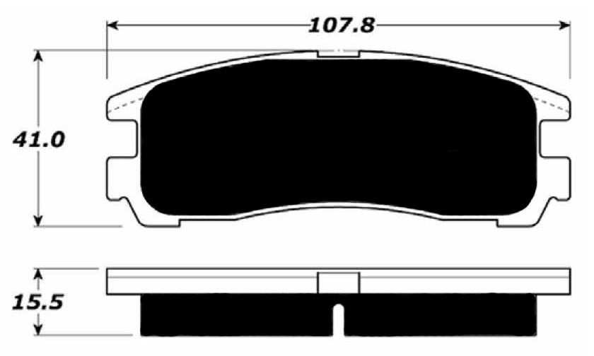 Porterfield Brake Pads for 1998 EAGLE TALON TSi TURBO 2WD