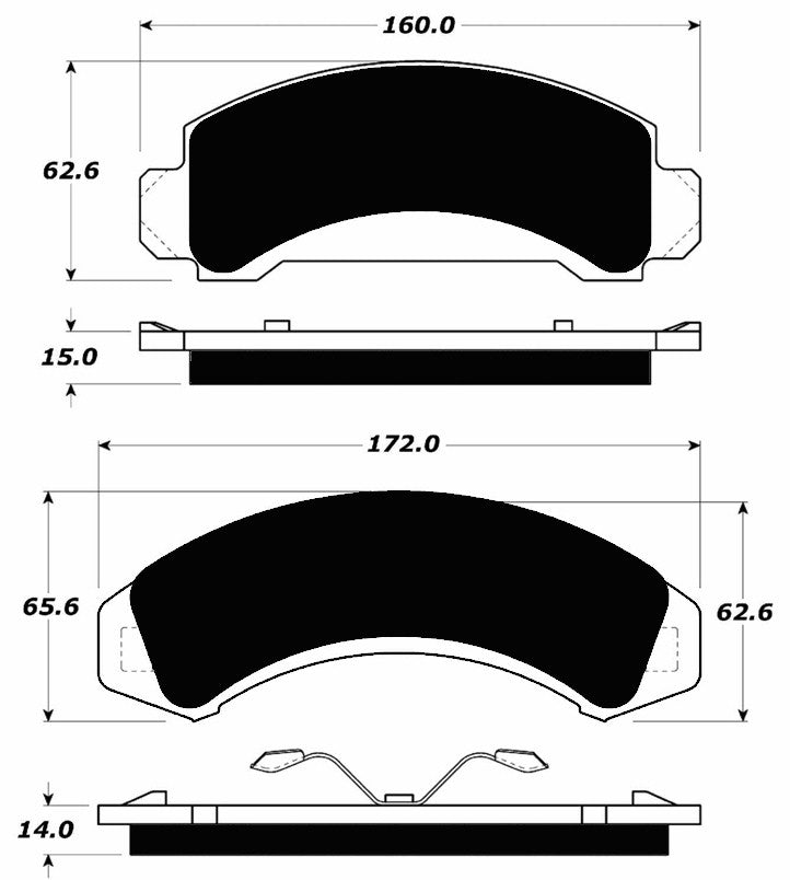 Porterfield Brake Pads for 1992 FORD EXPLORER