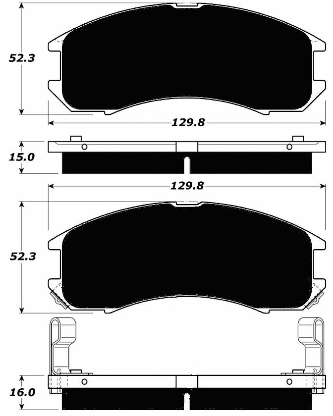 Porterfield Brake Pads for 1992 MAZDA MX-6 w/Rear Drums