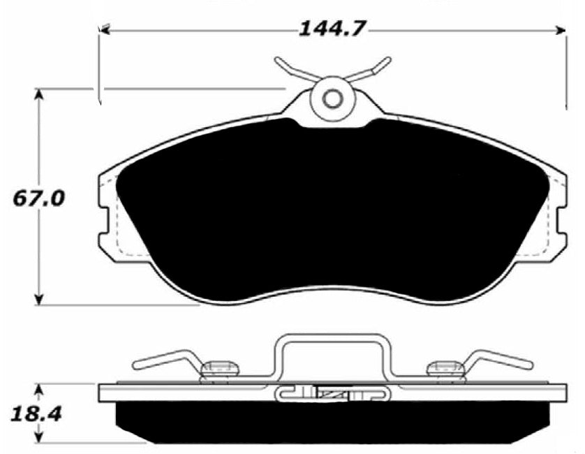 Porterfield Brake Pads for 1990 AUDI 200 Turbo Girling Caliper