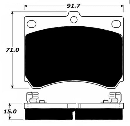 Porterfield Brake Pads for 1996 FORD ESCORT SOHC 1.9L F/Cal. Cast 22-14