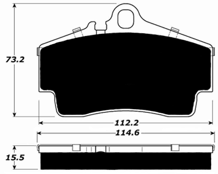 Porterfield Brake Pads for 1998 PORSCHE Boxster