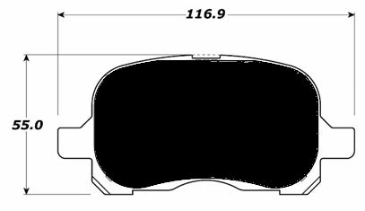 Porterfield Brake Pads for 1999 TOYOTA COROLLA Sedan(Rear Drum)