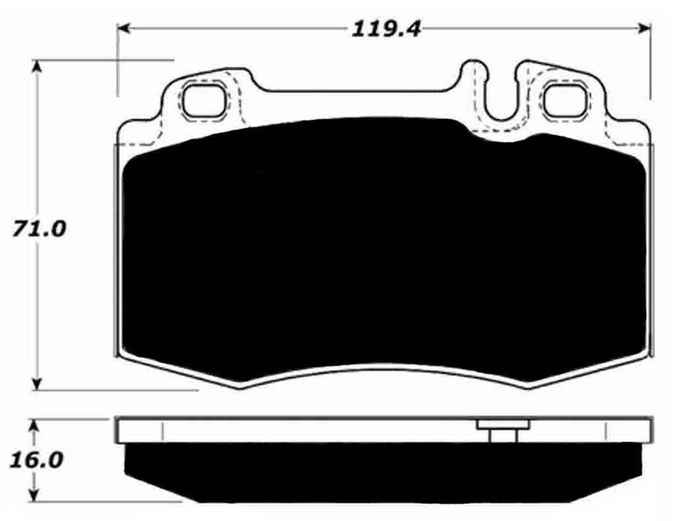 Porterfield Brake Pads for 2010 MERCEDES-BENZ CLS500