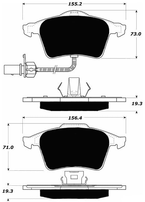 Porterfield Brake Pads for 2007 AUDI A4 - Turbo Sedan 2.0L