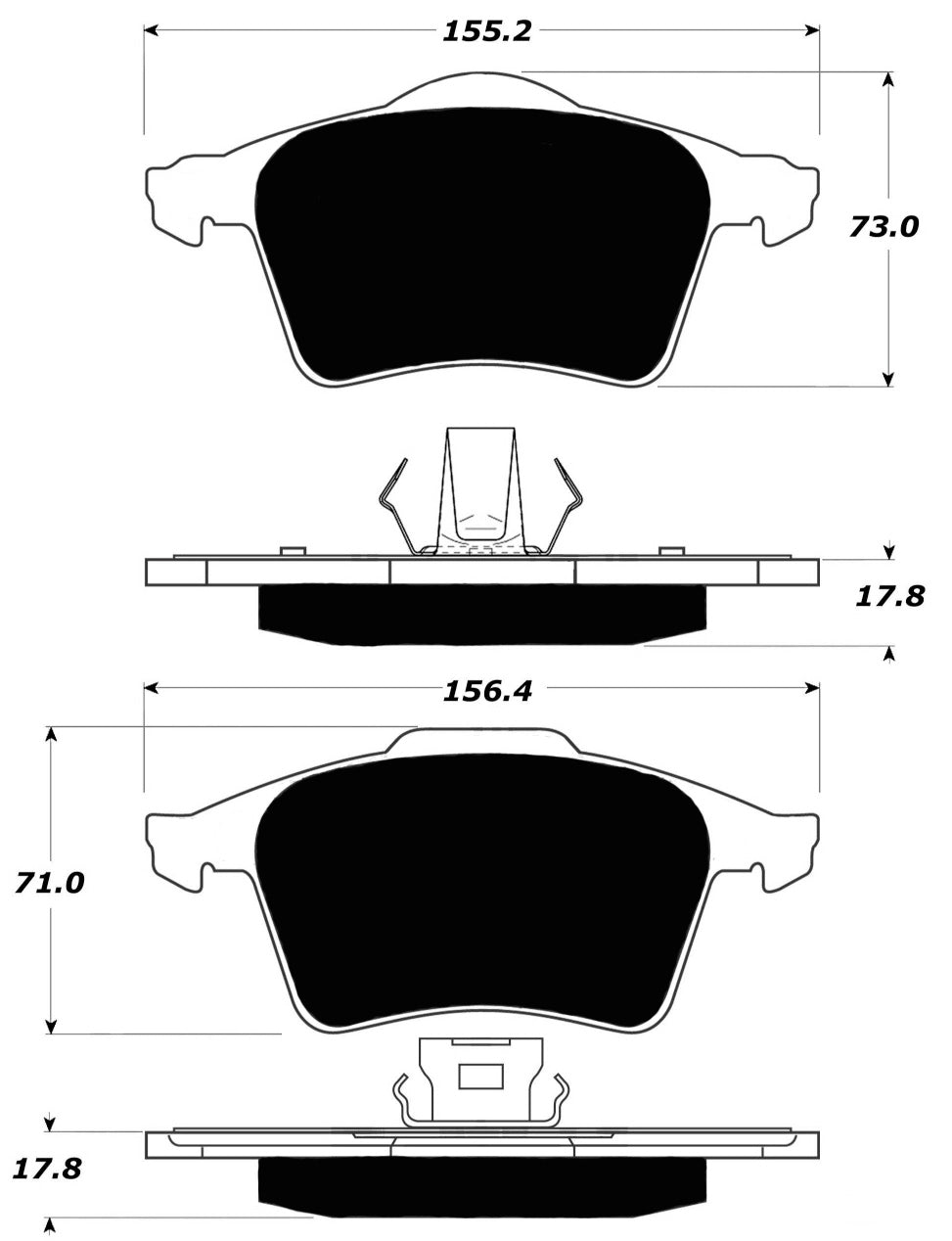 Porterfield Brake Pads for 2006 VOLVO S40 320mm Front Discs