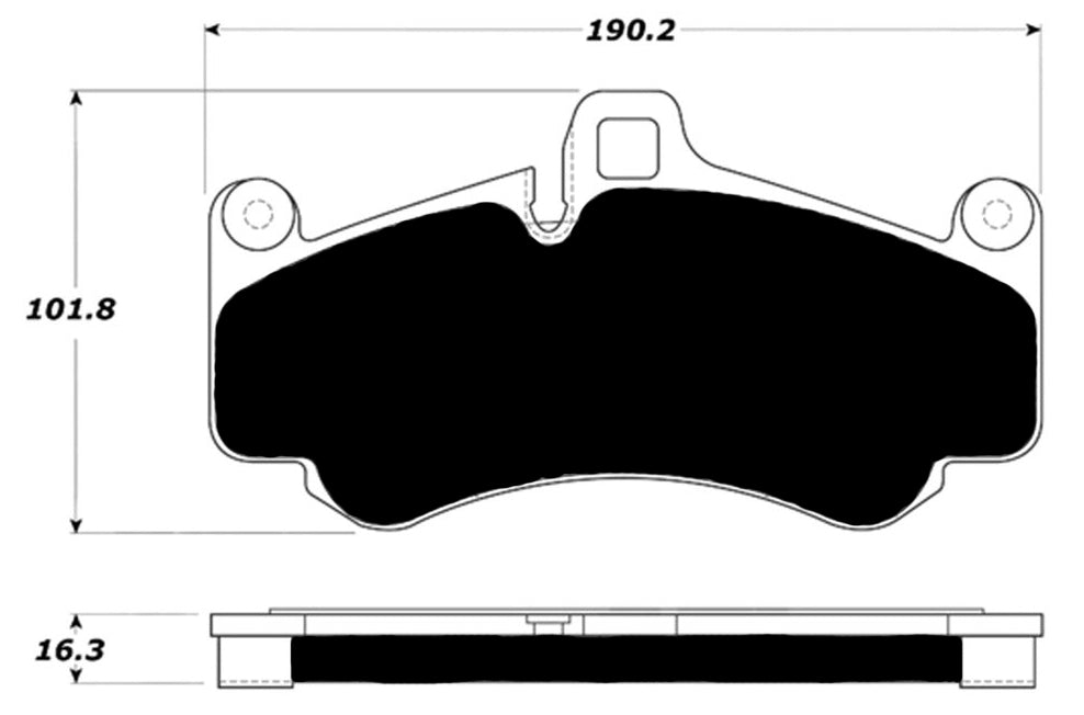 Porterfield Brake Pads for 2012 PORSCHE 911 Turbo w/Iron Discs & Center Lock Wheels