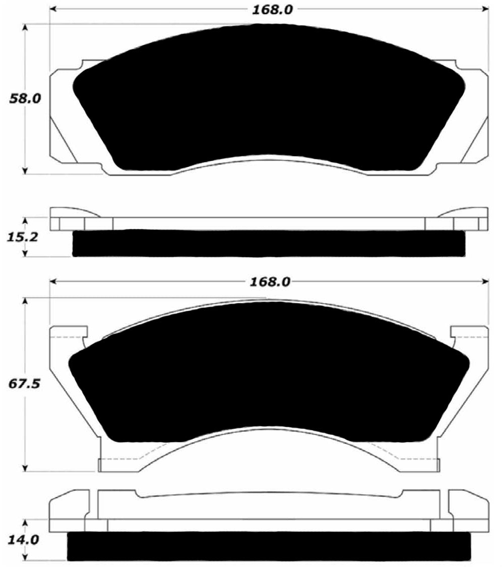 Porterfield Brake Pads for 1967 FORD MUSTANG w/Lincoln Cal