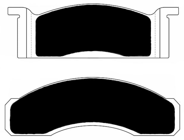 Porterfield Brake Pads for 1968 FORD MUSTANG 427 V8 w/Front Discs