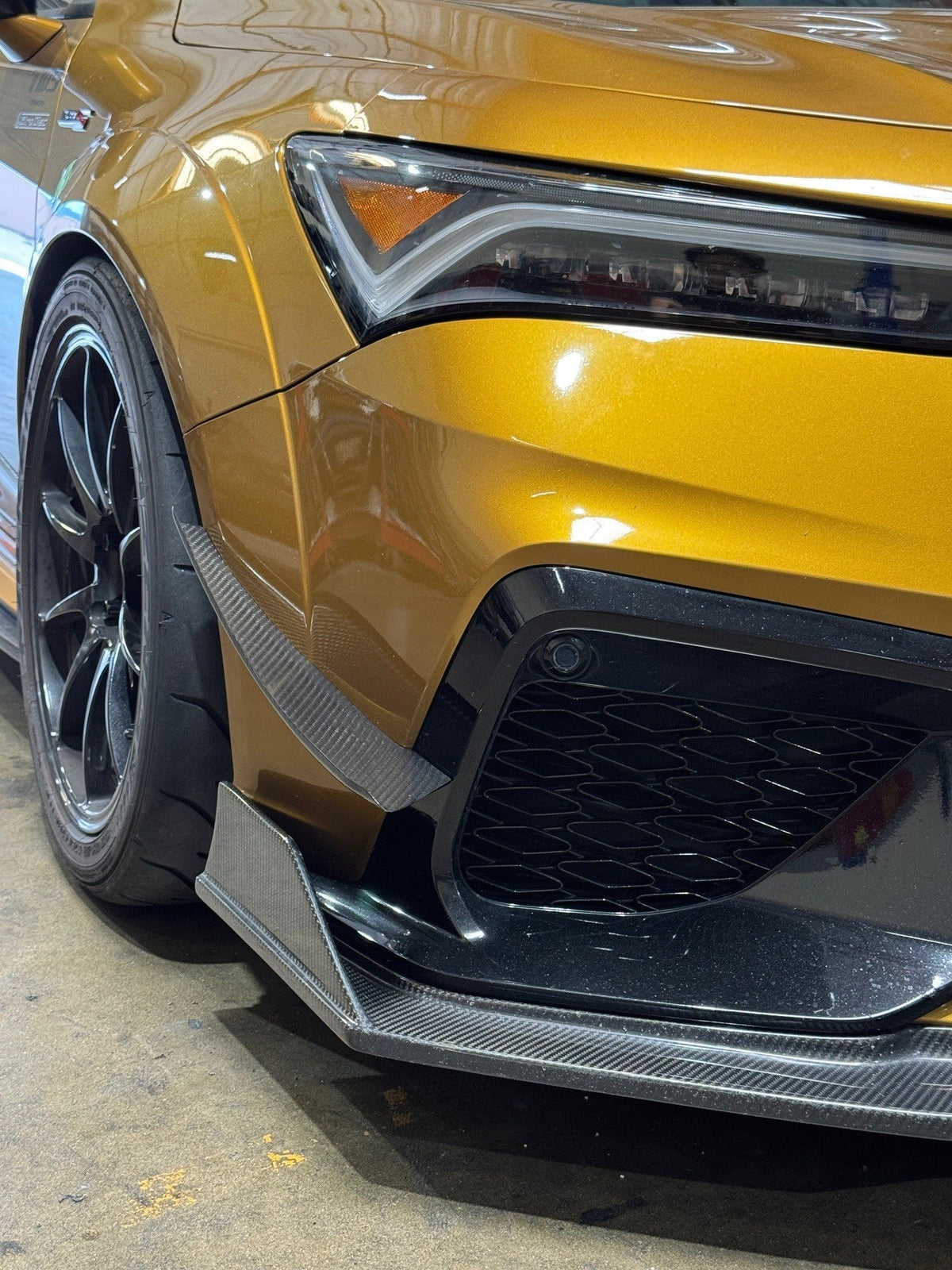 Carbon Fiber Front Bumper Canards - Acura DE5 Integra Type S