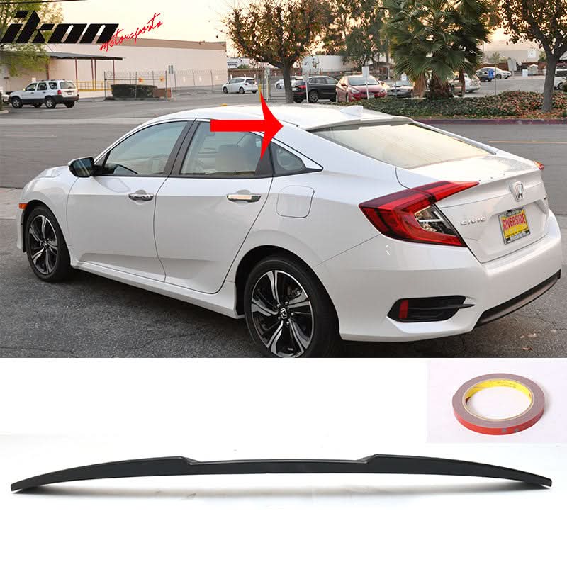 2016-2021 Honda Civic X 10th Gen Sedan  Roof Spoiler MUG Window Visor